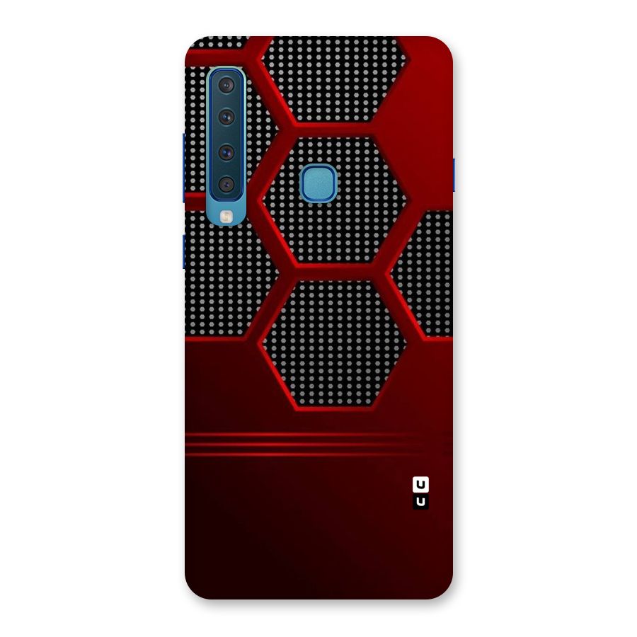 Red Black Hexagons Back Case for Galaxy A9 (2018)
