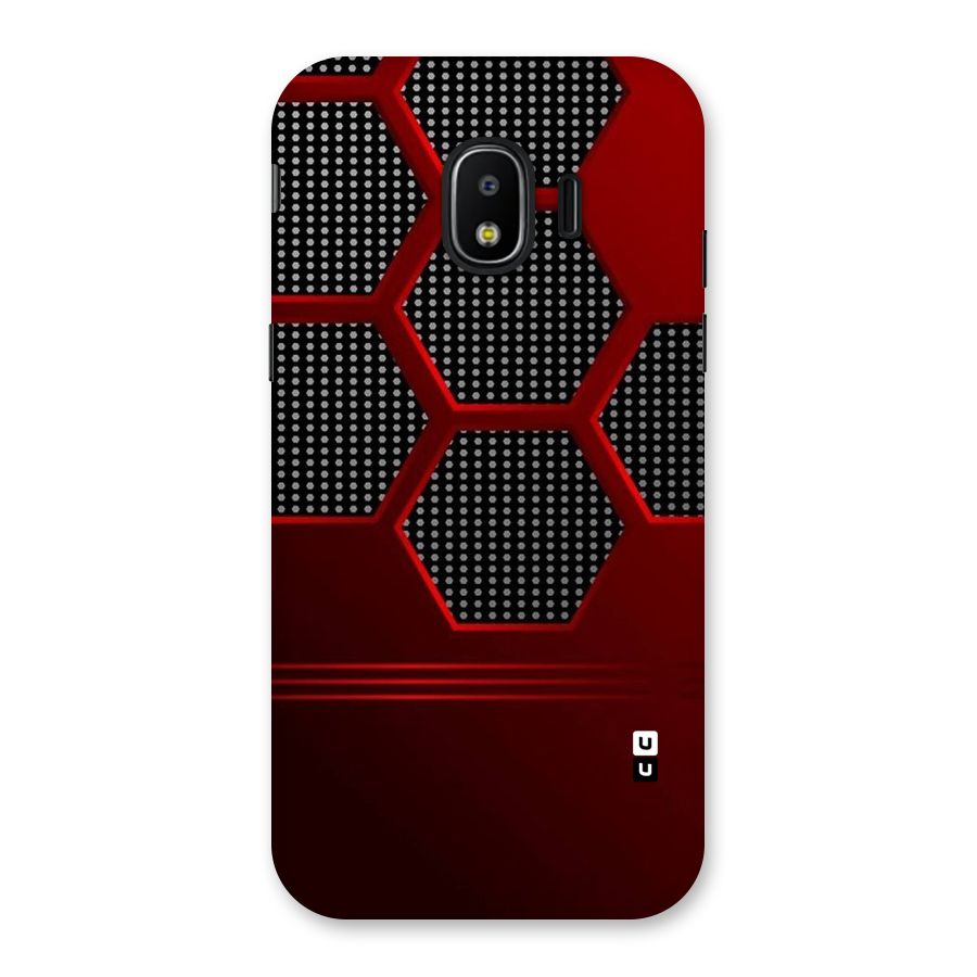 Red Black Hexagons Back Case for Galaxy J2 Pro 2018