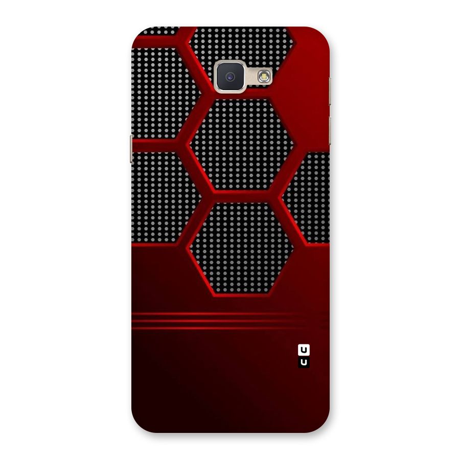 Red Black Hexagons Back Case for Galaxy J5 Prime