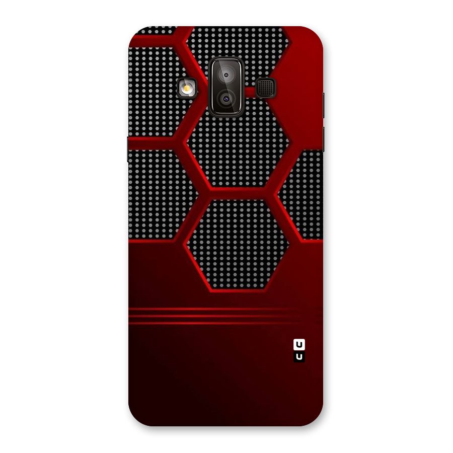 Red Black Hexagons Back Case for Galaxy J7 Duo