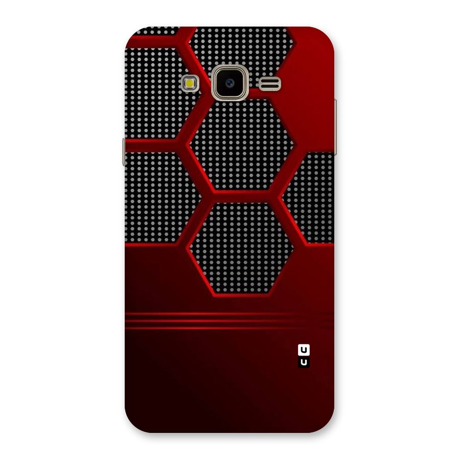Red Black Hexagons Back Case for Galaxy J7 Nxt