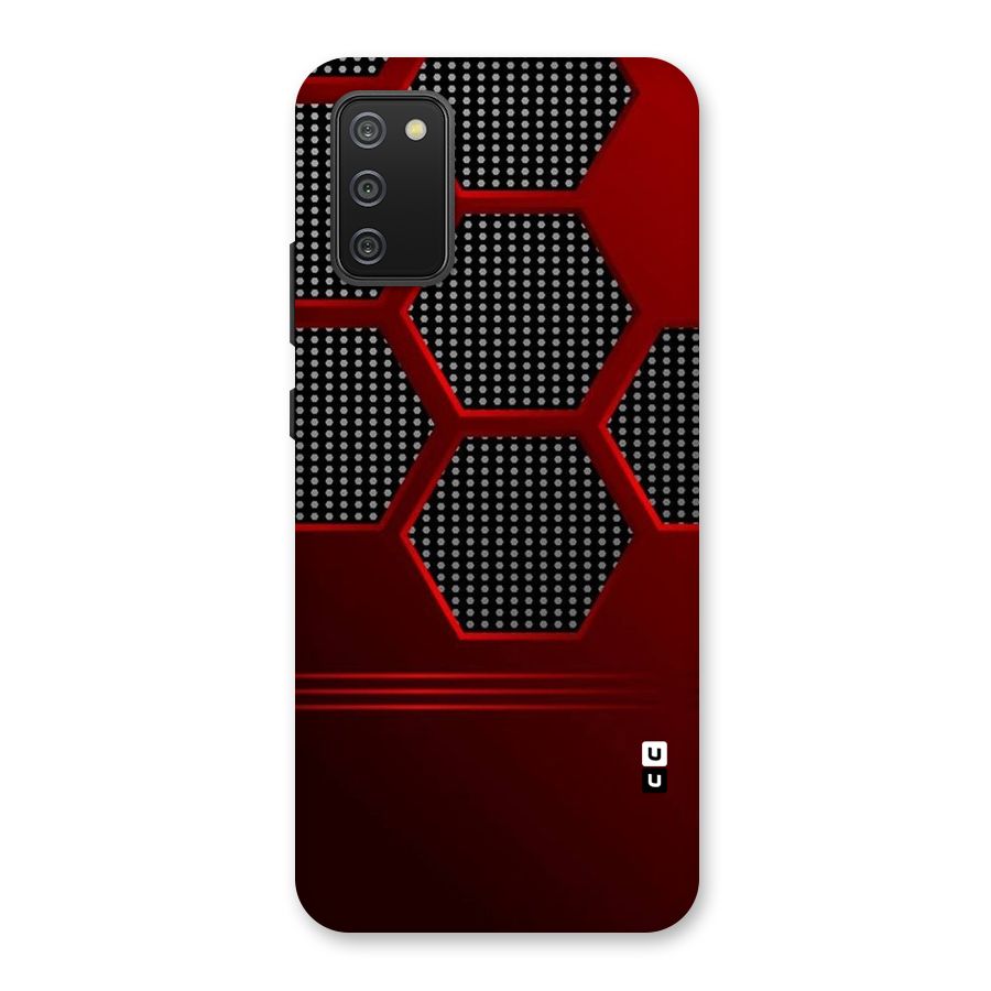 Red Black Hexagons Back Case for Galaxy M02s