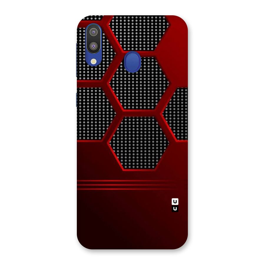 Red Black Hexagons Back Case for Galaxy M20