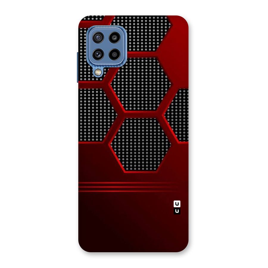 Red Black Hexagons Back Case for Galaxy M32