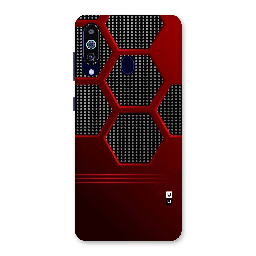 Red Black Hexagons Back Case for Galaxy M40