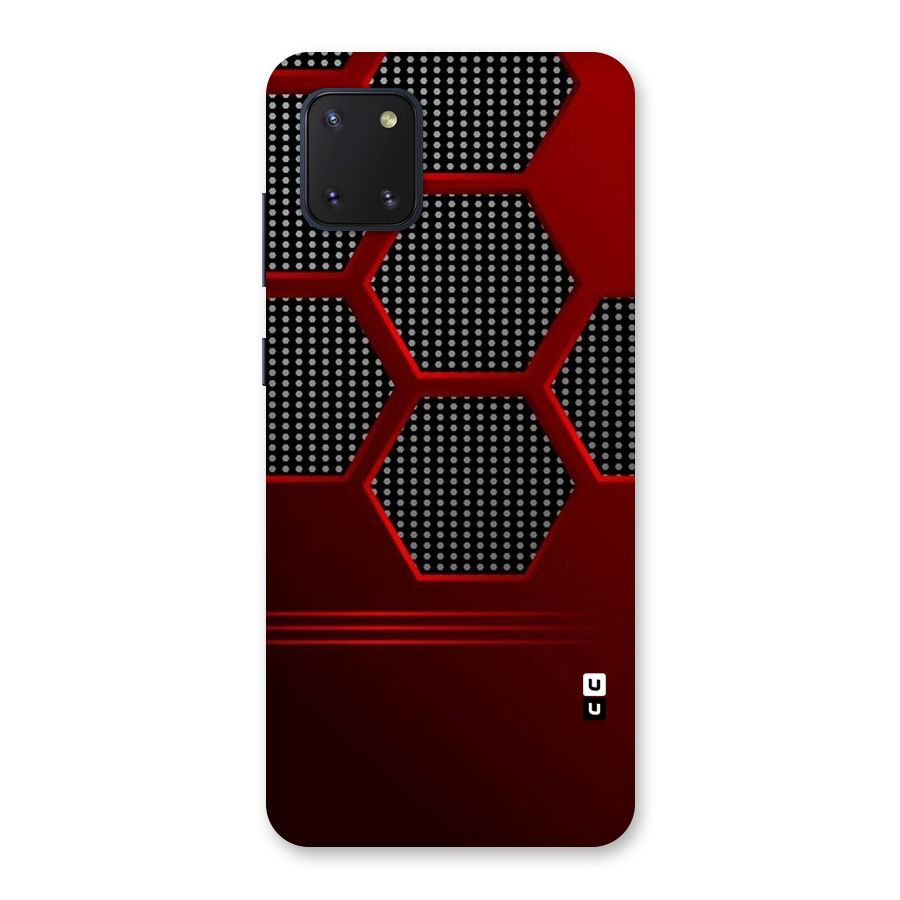 Red Black Hexagons Back Case for Galaxy Note 10 Lite