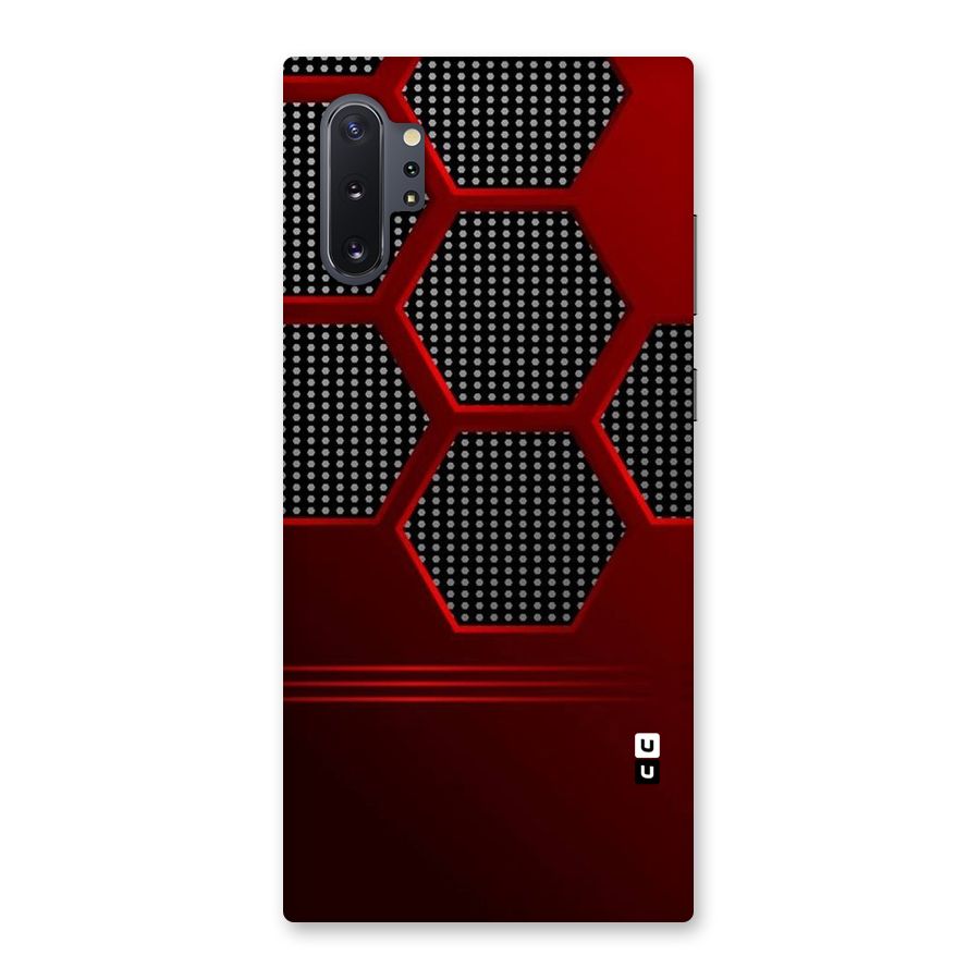 Red Black Hexagons Back Case for Galaxy Note 10 Plus
