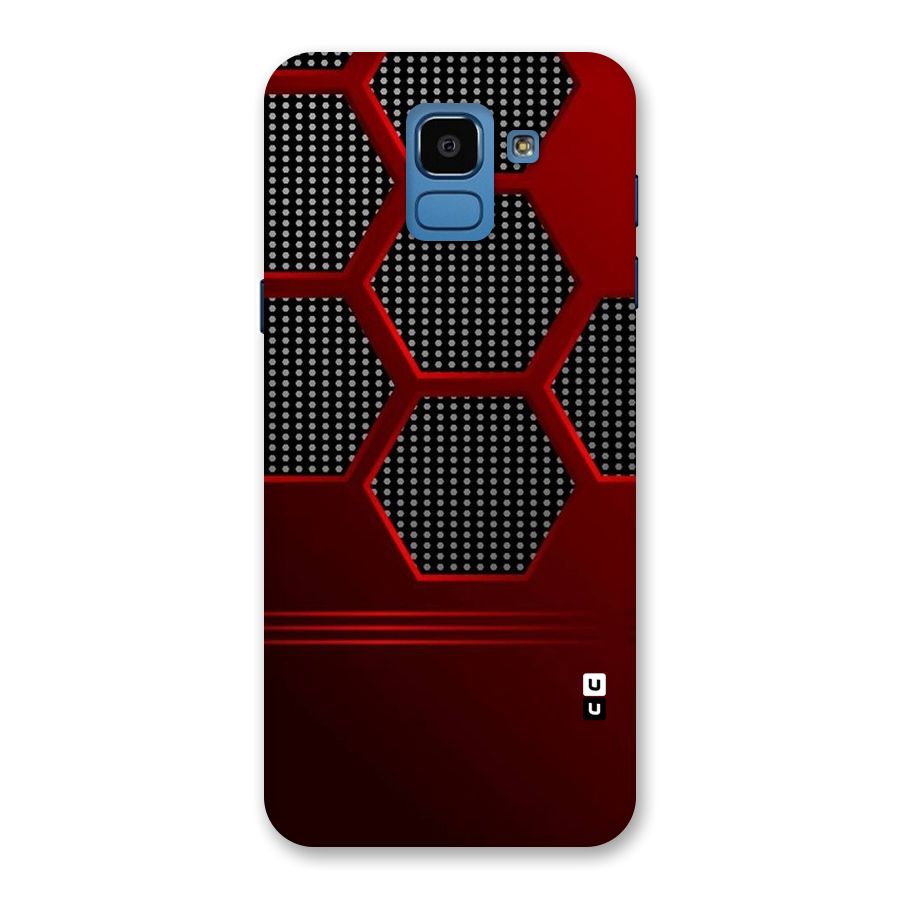 Red Black Hexagons Back Case for Galaxy On6