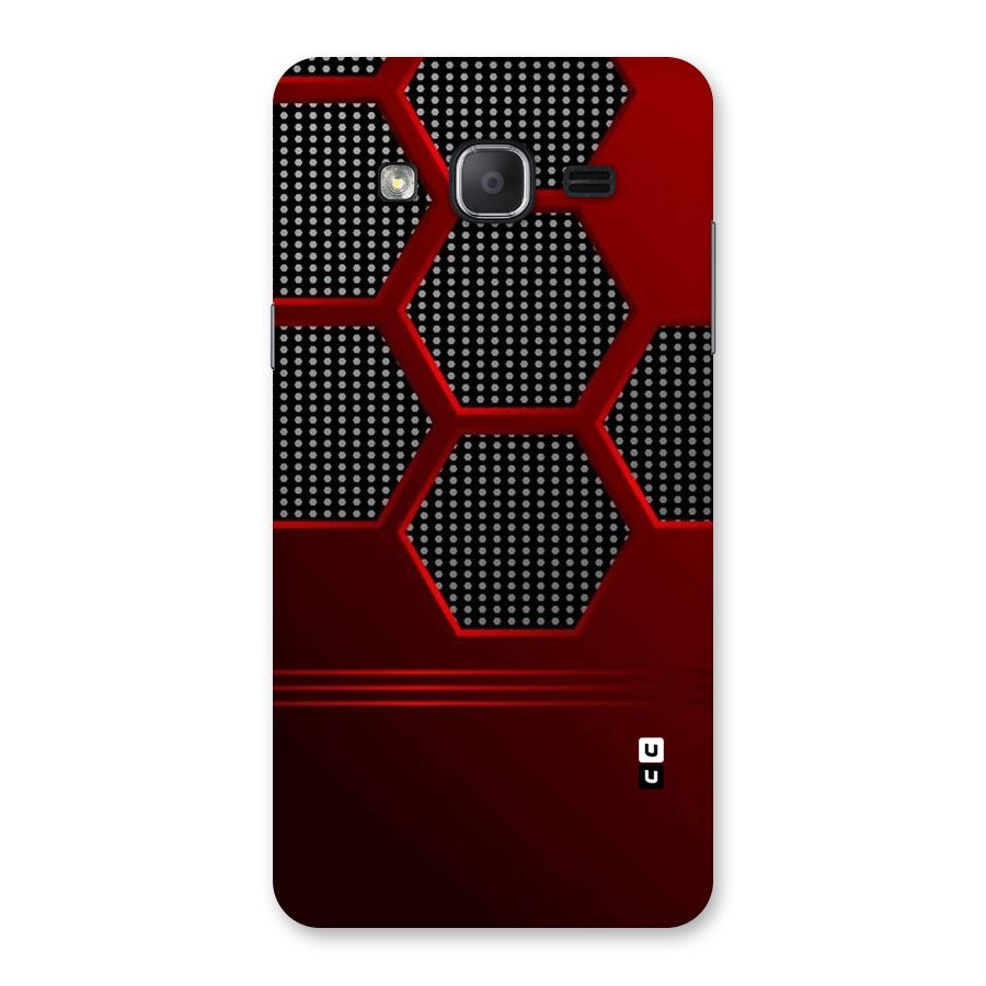 Red Black Hexagons Back Case for Galaxy On7 2015