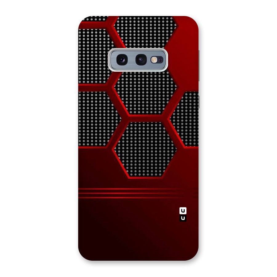 Red Black Hexagons Back Case for Galaxy S10e
