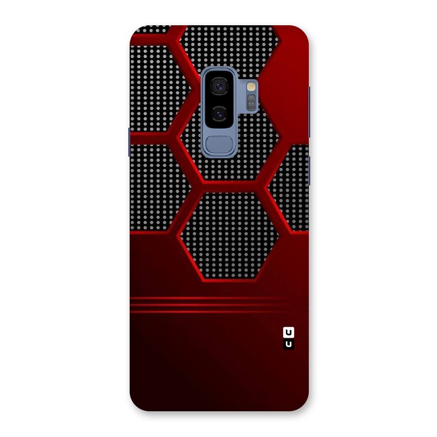 Red Black Hexagons Back Case for Galaxy S9 Plus