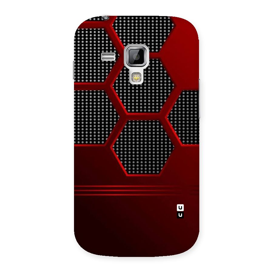 Red Black Hexagons Back Case for Galaxy S Duos
