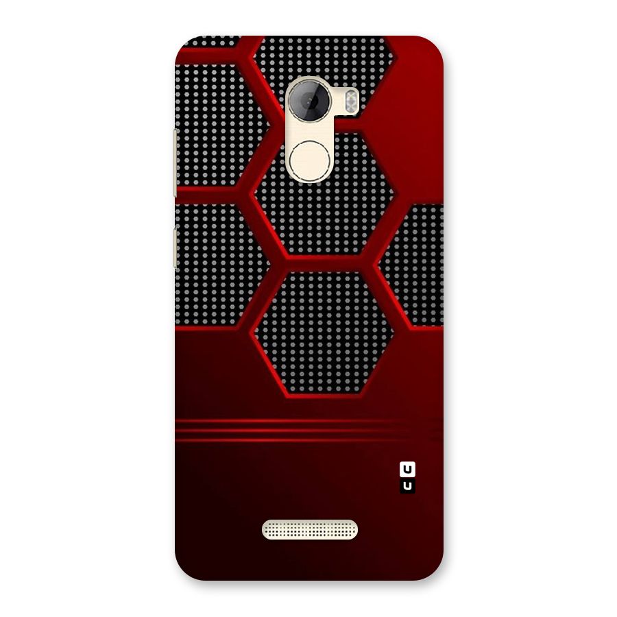 Red Black Hexagons Back Case for Gionee A1 LIte