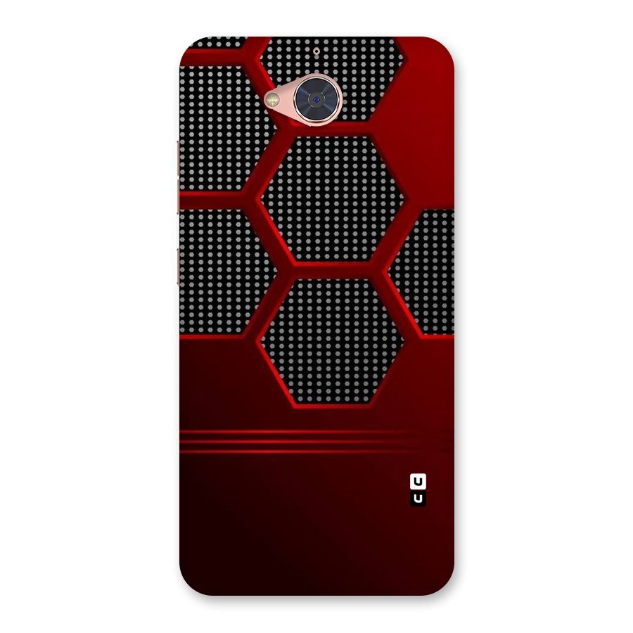 Red Black Hexagons Back Case for Gionee S6 Pro