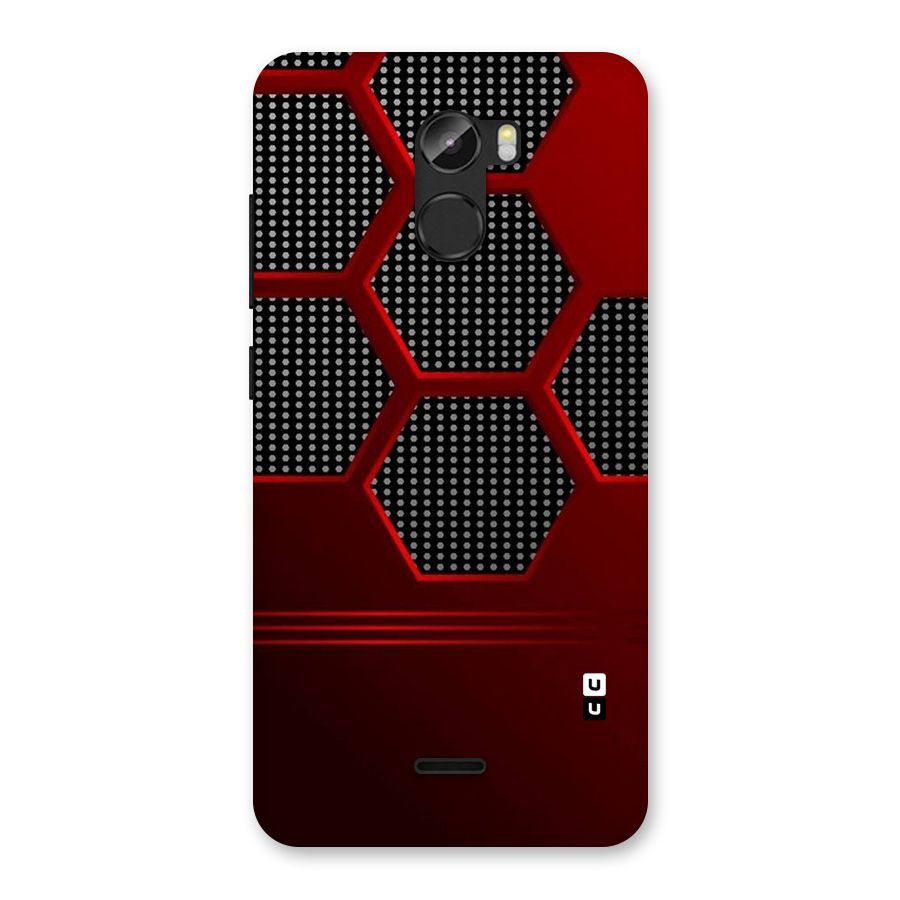 Red Black Hexagons Back Case for Gionee X1