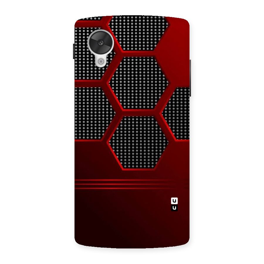 Red Black Hexagons Back Case for Google Nexsus 5