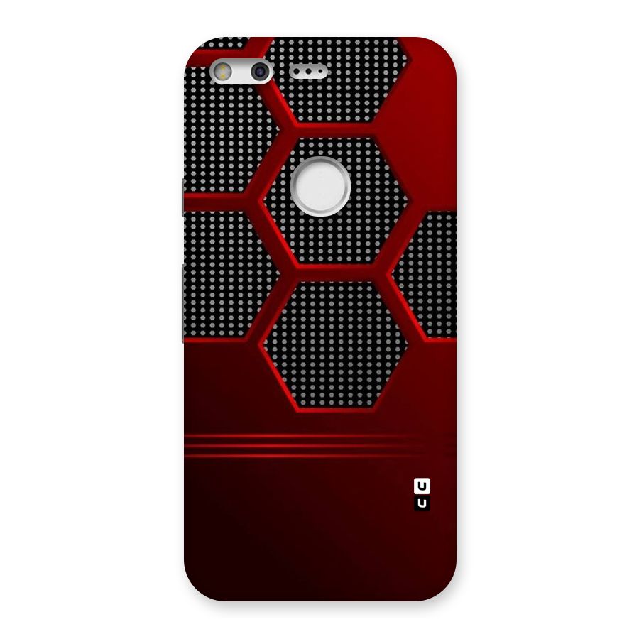 Red Black Hexagons Back Case for Google Pixel