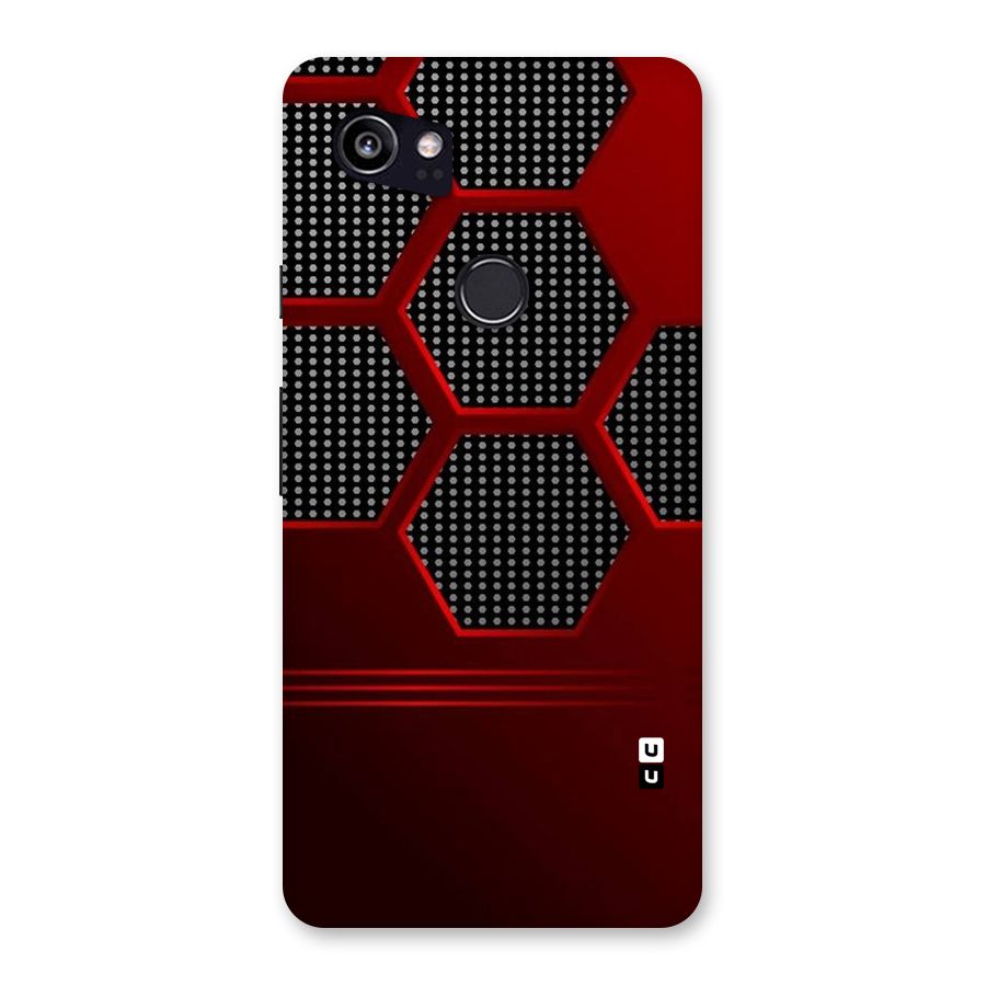 Red Black Hexagons Back Case for Google Pixel 2 XL