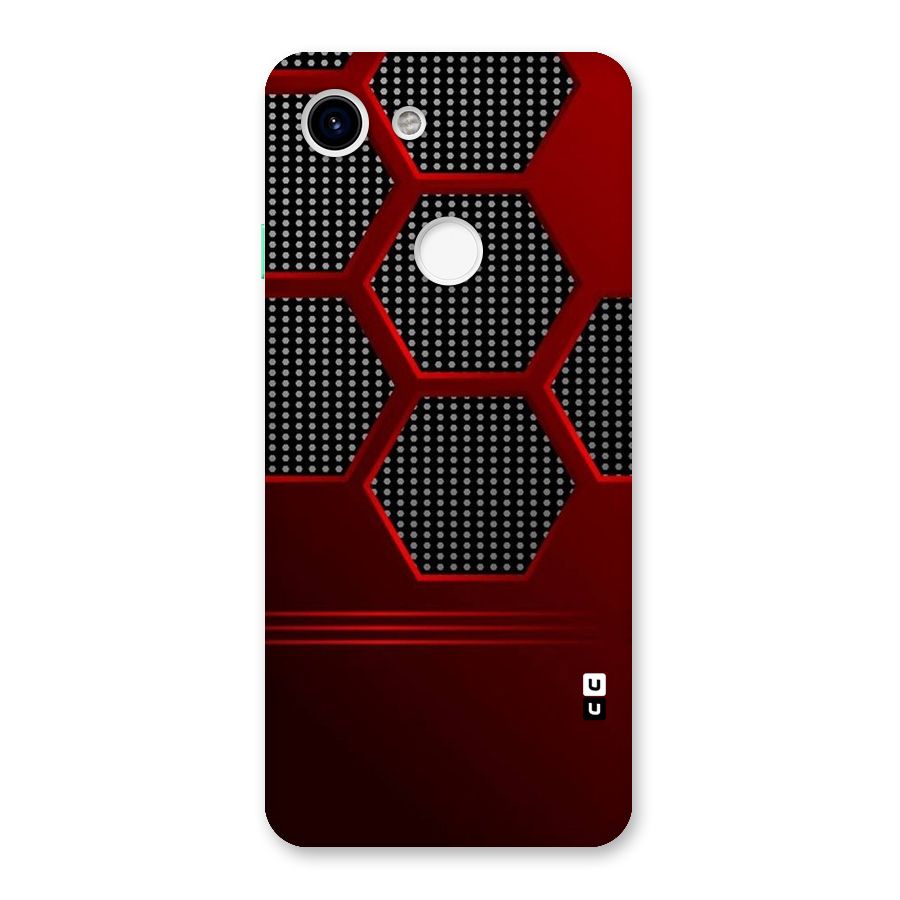 Red Black Hexagons Back Case for Google Pixel 3