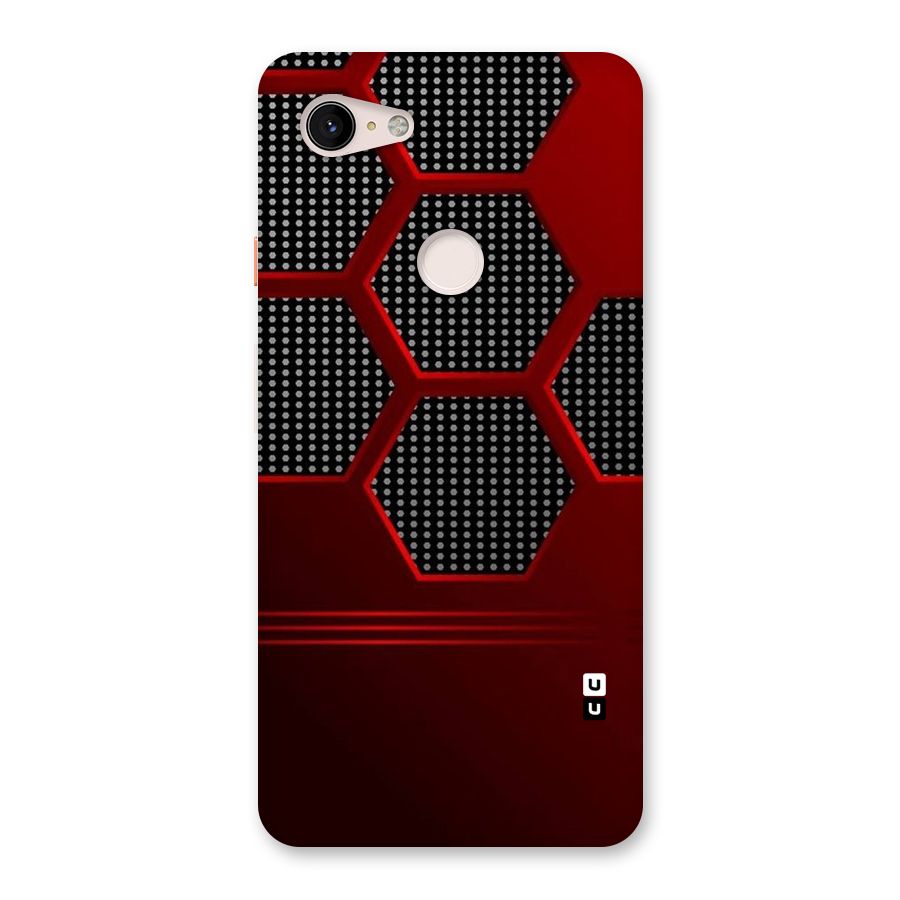 Red Black Hexagons Back Case for Google Pixel 3 XL