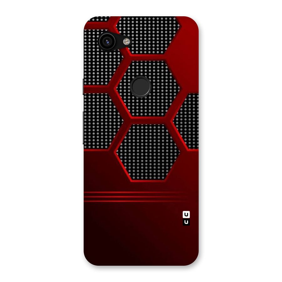 Red Black Hexagons Back Case for Google Pixel 3a