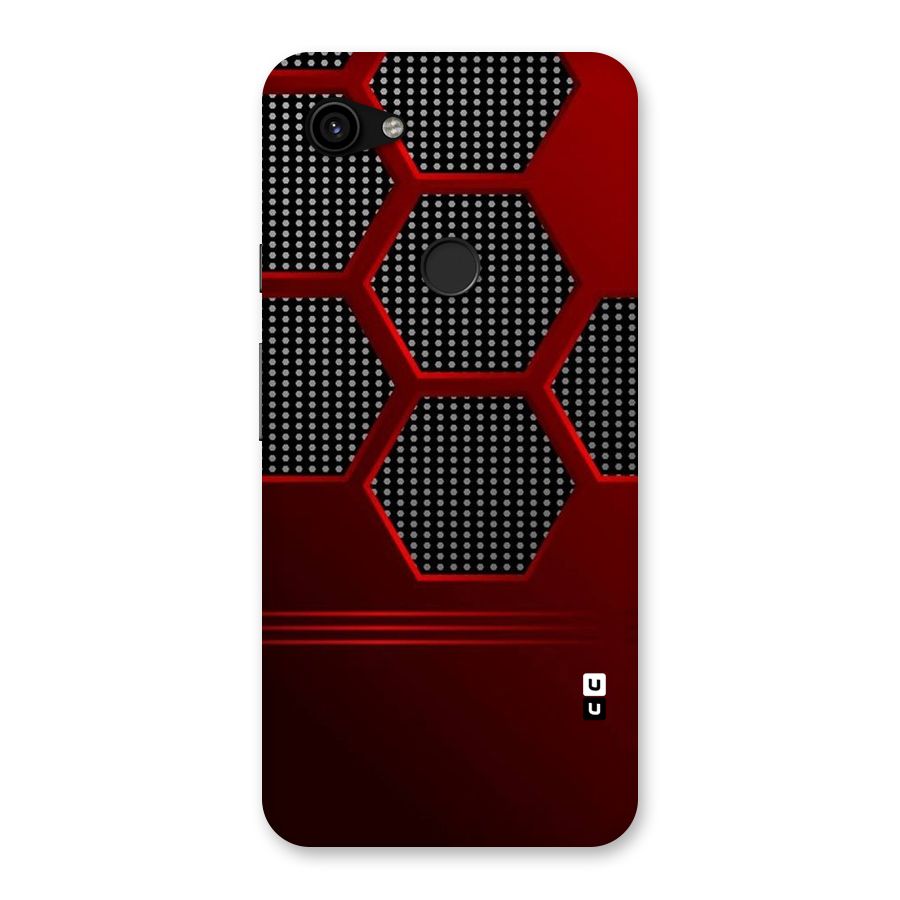 Red Black Hexagons Back Case for Google Pixel 3a XL