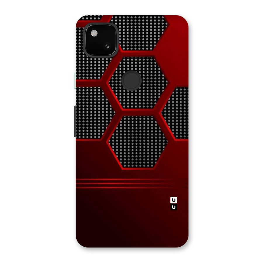 Red Black Hexagons Back Case for Google Pixel 4a
