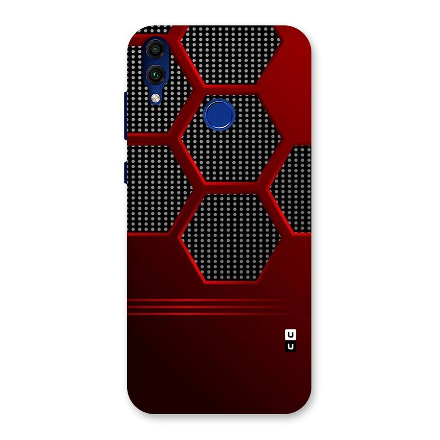 Red Black Hexagons Back Case for Honor 8C