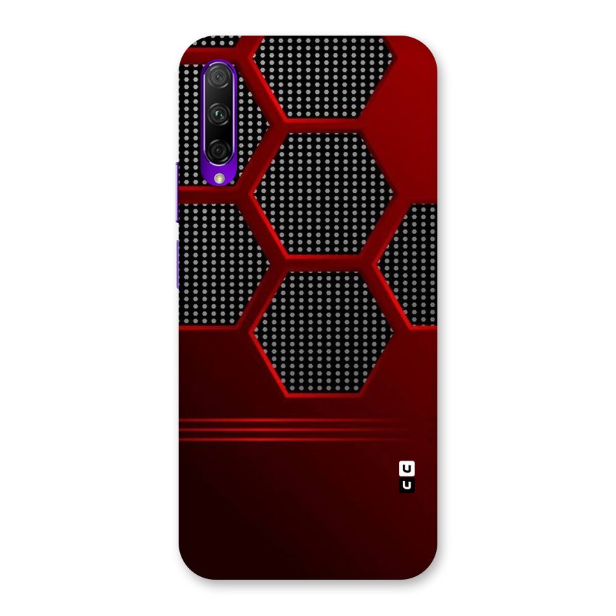 Red Black Hexagons Back Case for Honor 9X Pro