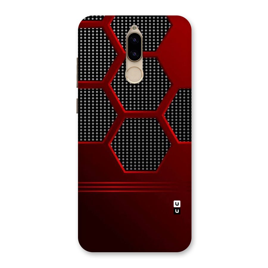 Red Black Hexagons Back Case for Honor 9i