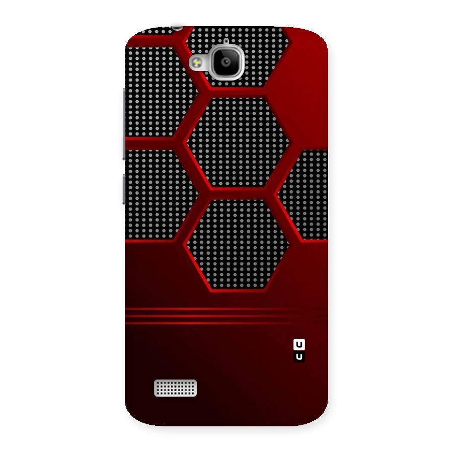 Red Black Hexagons Back Case for Honor Holly