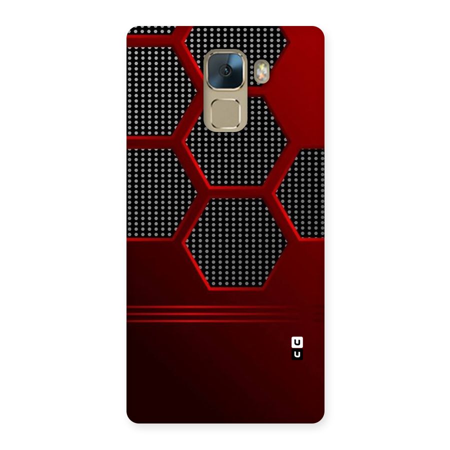 Red Black Hexagons Back Case for Huawei Honor 7