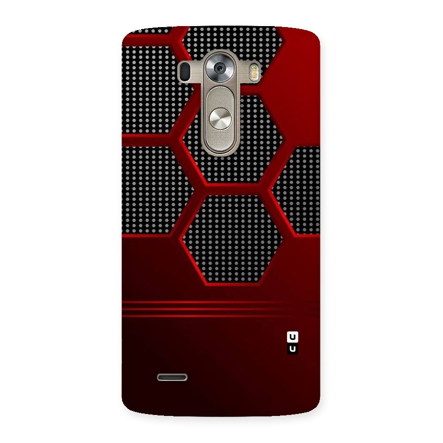 Red Black Hexagons Back Case for LG G3