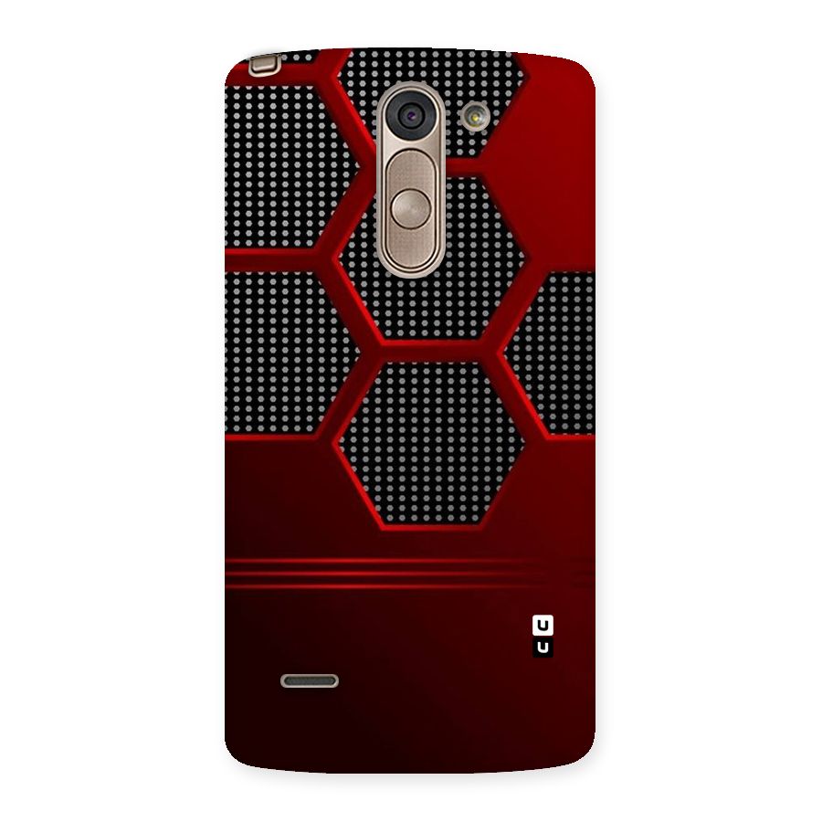 Red Black Hexagons Back Case for LG G3 Stylus