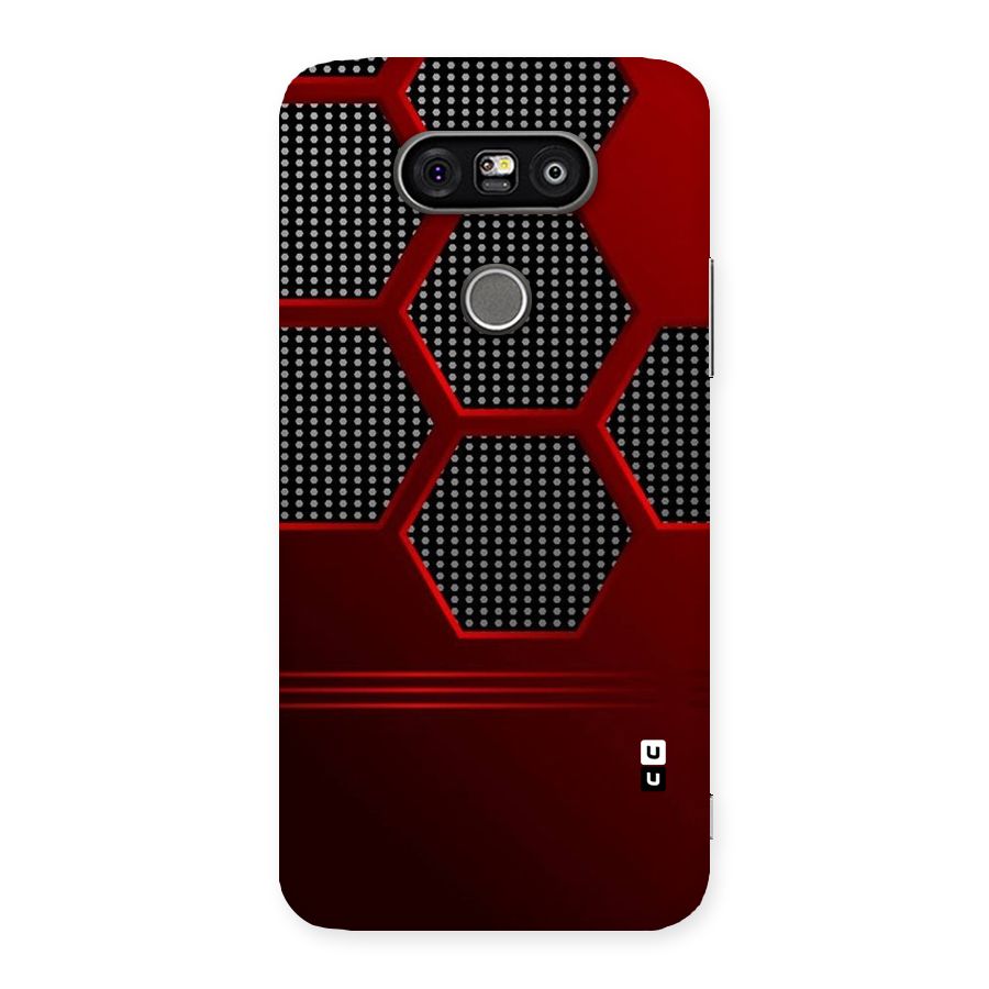 Red Black Hexagons Back Case for LG G5