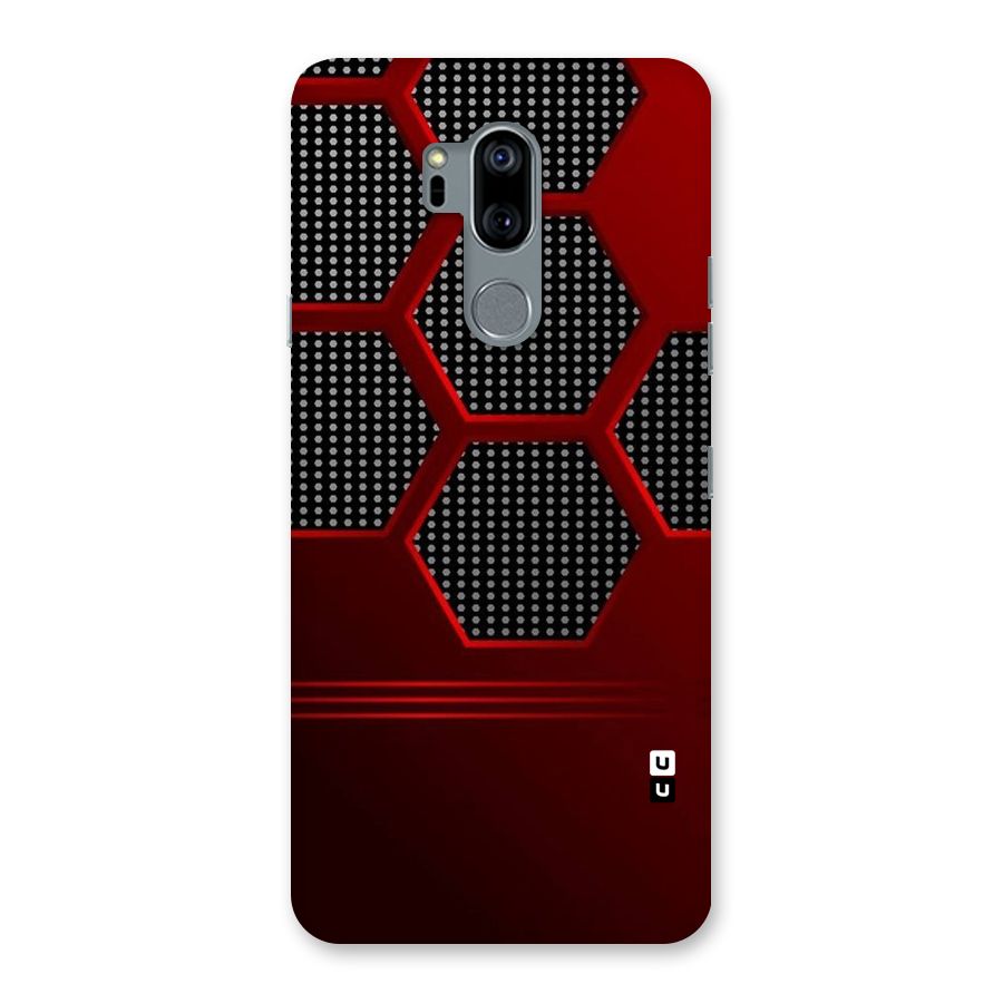Red Black Hexagons Back Case for LG G7
