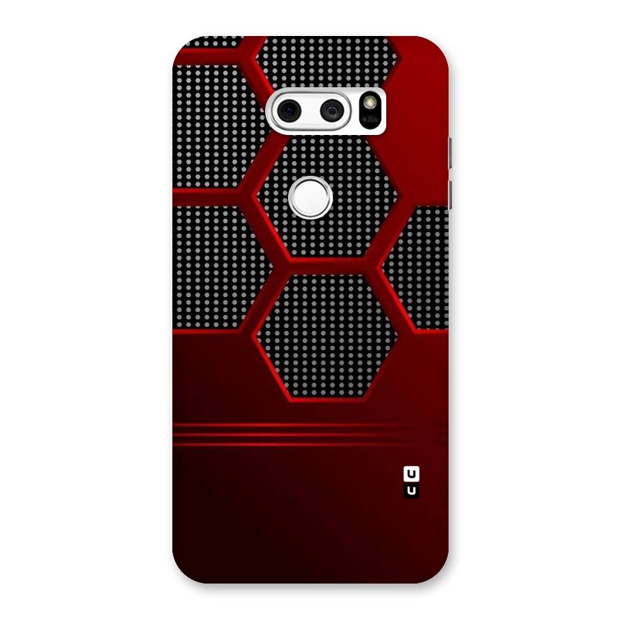 Red Black Hexagons Back Case for LG V30