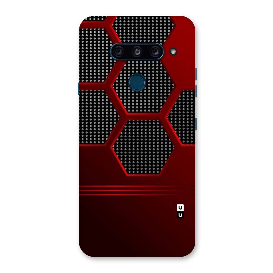 Red Black Hexagons Back Case for LG  V40 ThinQ