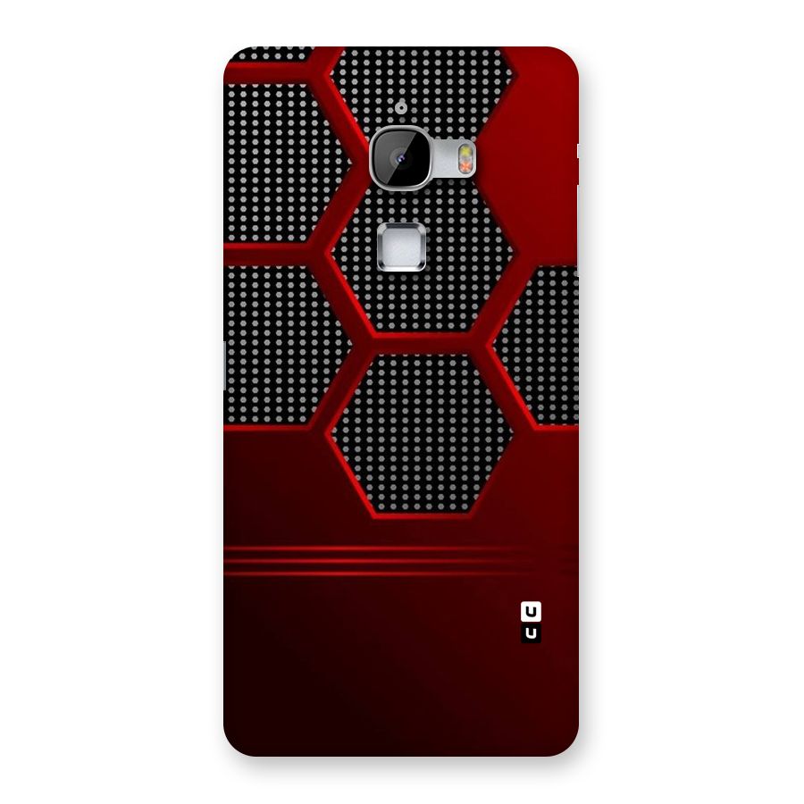 Red Black Hexagons Back Case for LeTv Le Max