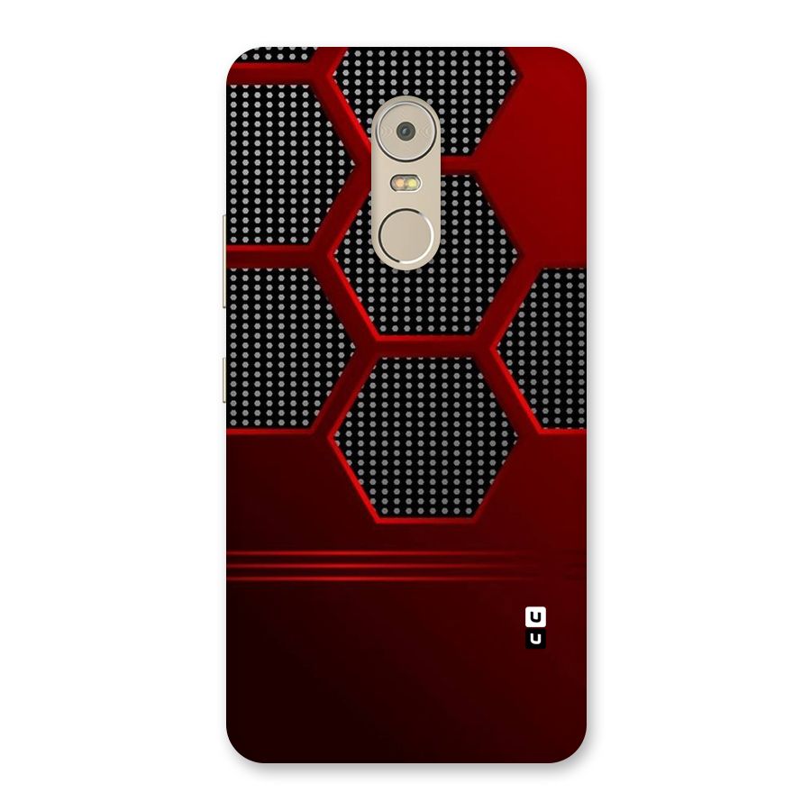 Red Black Hexagons Back Case for Lenovo K6 Note