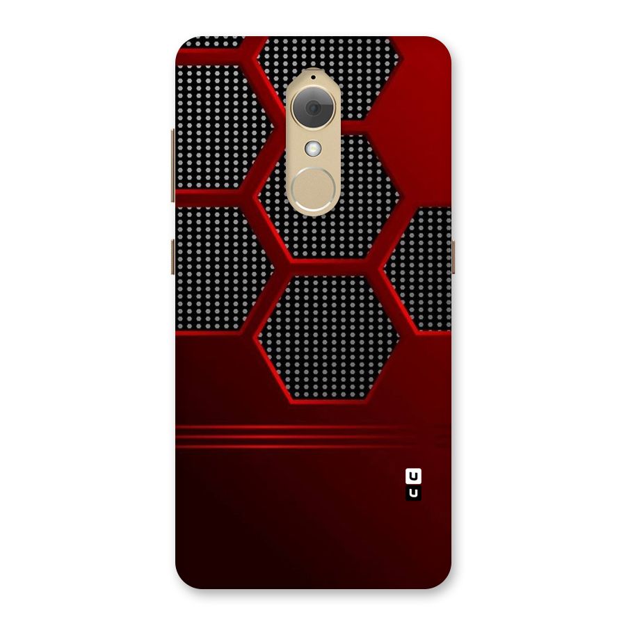Red Black Hexagons Back Case for Lenovo K8