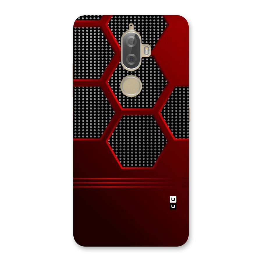 Red Black Hexagons Back Case for Lenovo K8 Plus