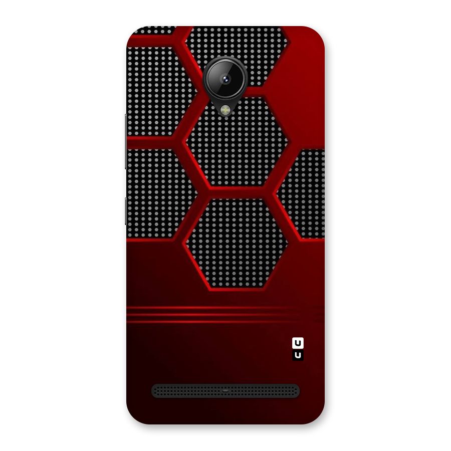 Red Black Hexagons Back Case for Lenovo C2