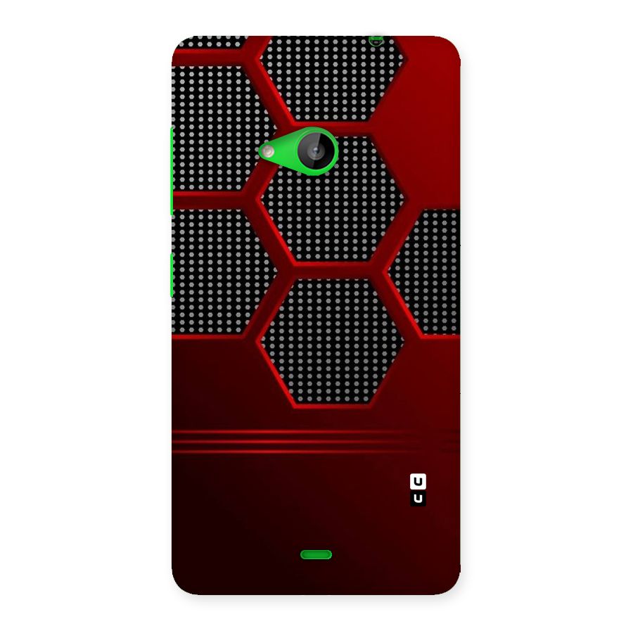 Red Black Hexagons Back Case for Lumia 535