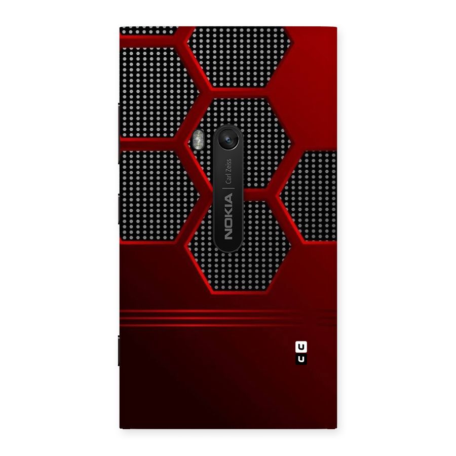 Red Black Hexagons Back Case for Lumia 920