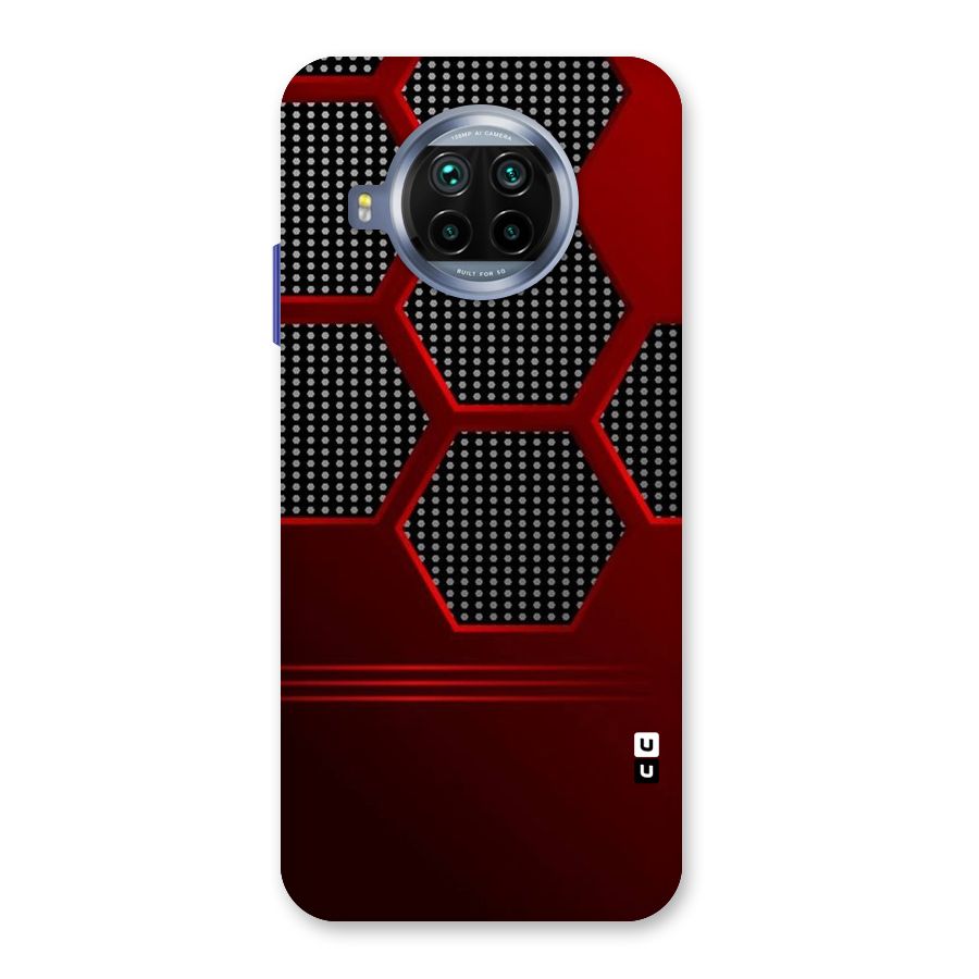 Red Black Hexagons Back Case for Mi 10i