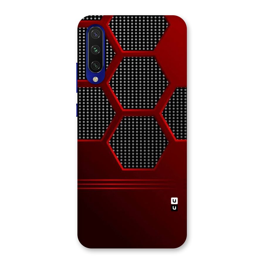Red Black Hexagons Back Case for Mi A3