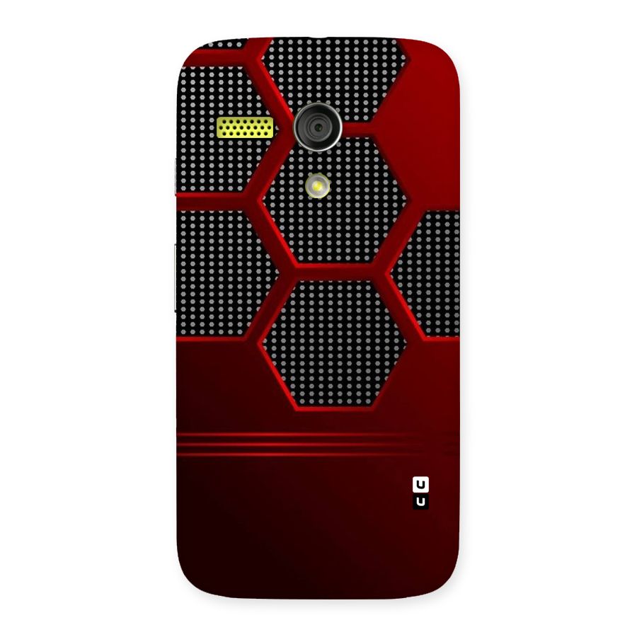 Red Black Hexagons Back Case for Moto G