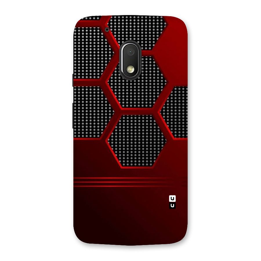 Red Black Hexagons Back Case for Moto G4 Play