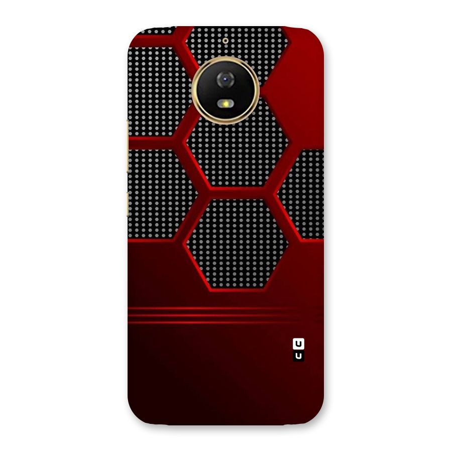 Red Black Hexagons Back Case for Moto G5s
